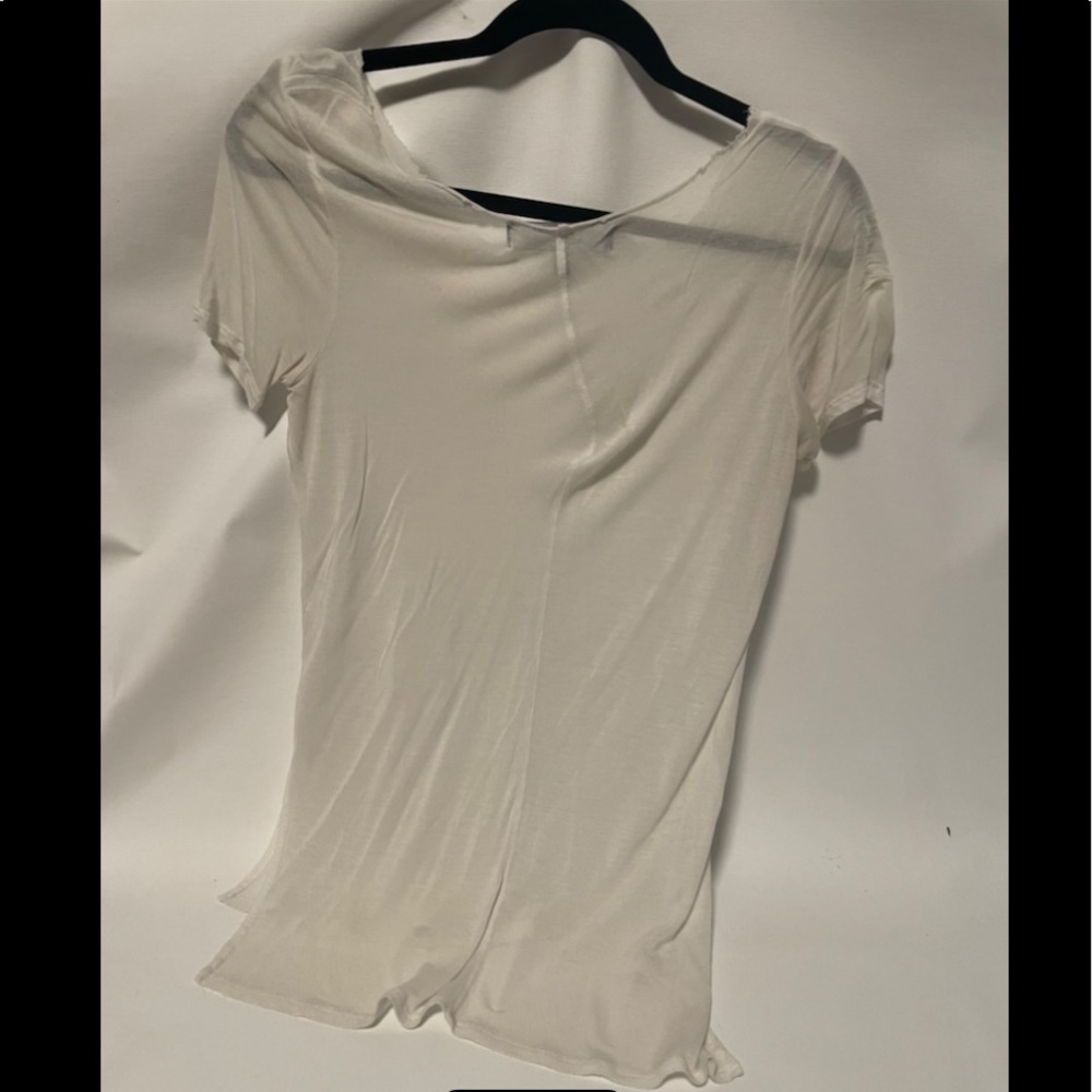 Sheer white t